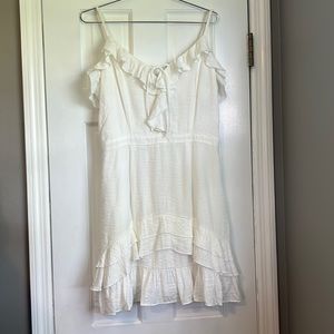 The Impeccable Pig Ruffle White Dress Women's Size Large